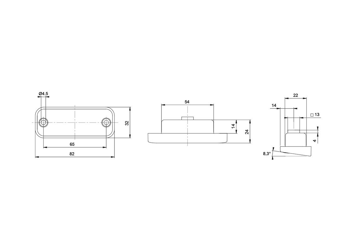 Luce di posizione a incasso K580B 9-32V